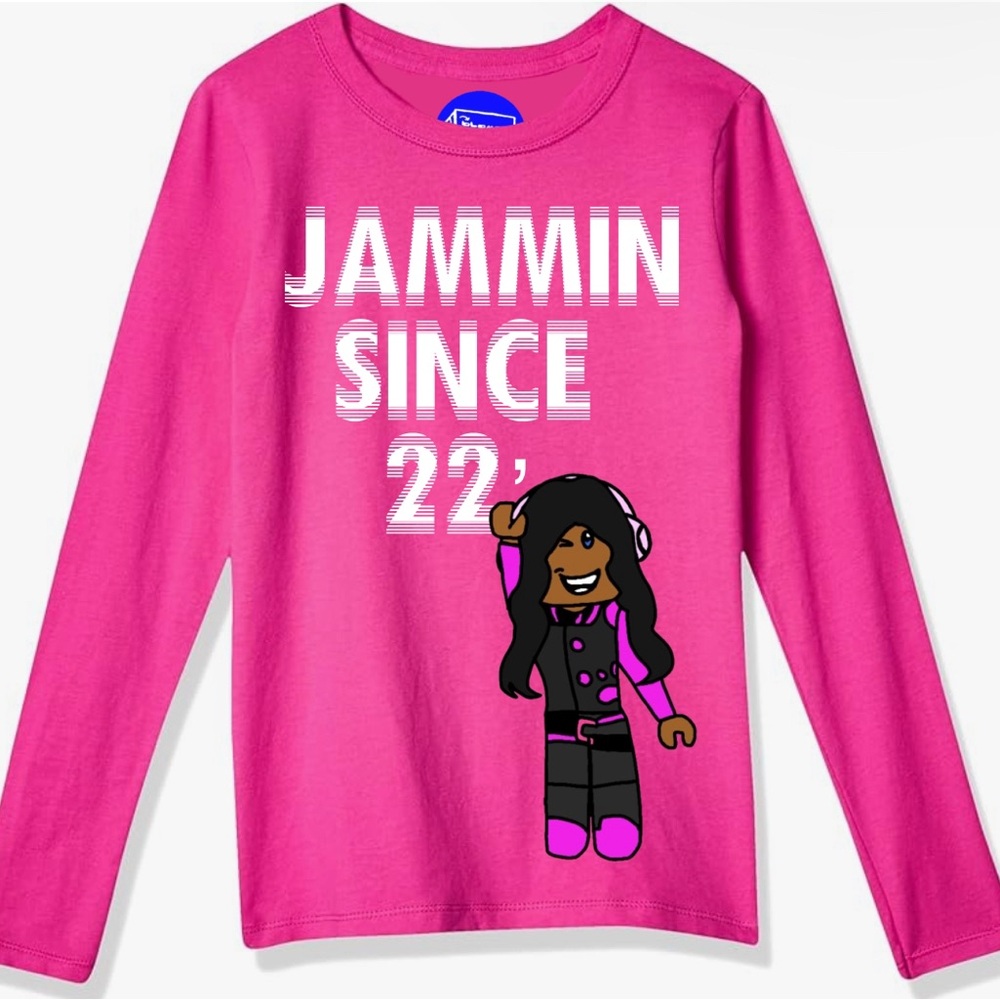 Roblox Girls Pink Graphic Blur Long Sleeve Shirt Kids